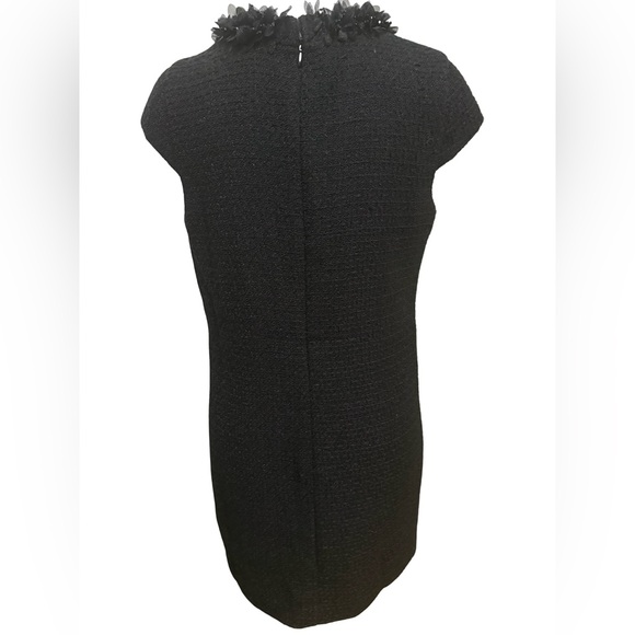 Endless Rose Black Floral Tulle Tweed Sheath Dress - Picture 7 of 10